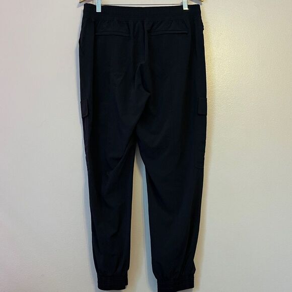 Athleta Chelsea Utility Jogger Sz 12 Black Cargo Gym Mid-Rise Stretch Athleisure - Picture 10 of 15